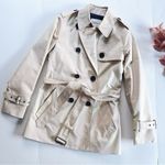 Coach NEW  Women’s Solid Short Trench Coat Bone Color Photo 5