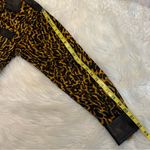 Braefair 100% Silk Animal Print Blouse Top with Black Genuine Leather Trim SZ 10 Photo 8