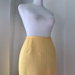 Le Suit Vintage ‘00s  Yellow Textured Pencil Midi Skirt Photo 4