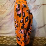 None Orange with Pink Print Woman’s Sweater Photo 2