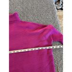 French Connection  bright Pink oversized mock neck ribbed sweater shirt L Photo 1