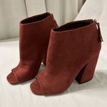 Qupid Women’s Shoes Booties Boots Heels Zippered Back Open Toe Sz 7.5 Photo 0