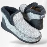 Hey Dude  Denny Cozy Lined Booties Slippers Gray White Tweed Women's US 9 EU 40 Photo 0