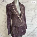Rebecca Taylor Blanket Woven Tweed Jacket Blazer Size 2 Photo 2