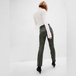 Gap Vintage Slim High Rise Vegan Faux Leather Pants Green Mistletoe size 4 Photo 7