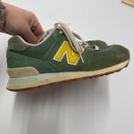New Balance Shoes Womens Size 7 Green Yellow 574 GS2 Suede Sneakers WL574GS2 Photo 3