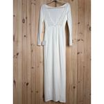 Lulus NWT Romantic Moments White Lace Long Sleeve Dress Open Back Wedding Sz XS Photo 6