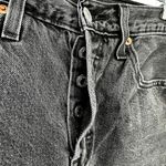 Levi's 501 Original Jean Shorts Cut Off Button Fly Denim Frayed Black 25 Photo 2