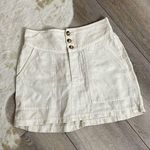 Aerie  cream button up mini skirt Photo 0