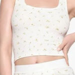 SKIMS Women’s Cotton Rib Cropped Tank Tops XXS & Legging XS Marigold Rosebud Photo 0