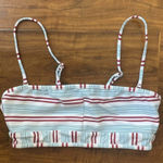 White red and blue striped bikini top size small Multiple Photo 0