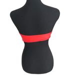 Aerie Pique Bandeau Bikini Top Medium Women’s Neon Red Photo 2