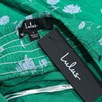 NEW Lulu's Bright Skies Green Floral Print Halter Mini Dress Women's Size L Size L Photo 4