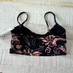 Sundazed Gianna Midline Bikini Top NWT size Small Black‎ Coral Floral Swimsuit Black Photo 9