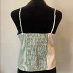 Anthropologie Striped Wrap Top in Green and Cream small Photo 1