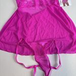 Elegant Moments Lace Adult Women Lingerie Babydoll Style 4438 size Medium Pink Photo 2