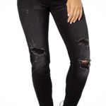 Celebrity Pink Button Fly Black Distressed Jeans Size 9 Photo 0