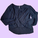 Free People  Black boho flowy criss cross wrap top 🔥 Photo 0