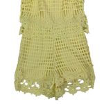 Tea & Cup  Yellow Romper Small Lace Trim Boho Summer Festival Photo 2