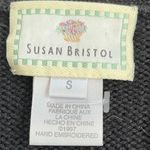 Susan Bristol Vintage Wool Blend  Cardigan Embroidered Floral Sweater Small Photo 2