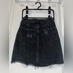 Hollister  Y2K Mall Goth Grunge Whimsigoth Black Denim Frayed Mini SkaterSkirt 00 Photo 1