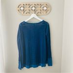 Free People Long Sleeve Top Blue Sz Medium Photo 6