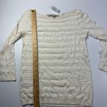 Loft  Textured Knit Top Layering Long Sleeve Boat Neck‎ Sweater XS flawed Photo 3
