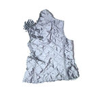 Jane Ashley  Quilted Vest Medium Gray Full Zip Photo 1