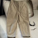 Banana Republic  HIGH-RISE BARREL UTILITY tan CHINO high rise pants 8 petite Photo 1