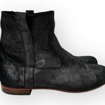 Marciante and Co Leather Booties Back Metallic Glitter Size 40 Black Photo 2