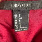 Forever 21 Burgundy and black tiny polka dot flowy dress size small Photo 5