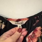 Blush  Black Dress with Floral Accents Photo 1