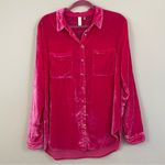 Anthropologie The Hadley Velvet Relaxed Buttondown Shirt by Pilcro Size 10 Photo 3