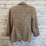 DKNY Vintage Womens Size 2 Blazer Wool Cashmere Brown Plaid Donna Karan New York Photo 7