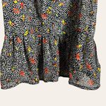 Greylin Black Ditsy Floral Speckled Peplum Camisole Top Size Small Photo 4