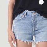 AGOLDE PARKER HIGH WAISTED BUTTON FLY DISTRESSED DENIM SHORTS SZ 28 Photo 11