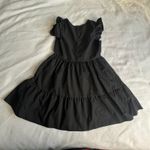 SheIn  Women Petite XS Black Flutter Sleeve Tiered Ruffle Mini Dress with Zipper Photo 5