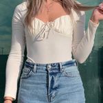 White Long Sleeve One Piece Size M Photo 0