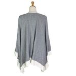 Mersea Knit Avalon Poncho in Fog/Sea One Size Gray Size undefined Photo 9