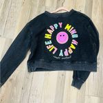 Simply Southern  Sweatshirt  Long Sleeve Happy Mind Happy Life Gray Ribbed small Photo 4