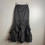 Tadashi Collection Black Maxi Skirt Size 4 Ruffle Tiered Formal Evening Party Photo 3