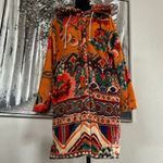Johnny Was Biya Sasha Full Zip Orange Floral Boho Hooded Long Sherpa - XS Photo 4
