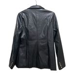 Doe & Rae  Farah Blazer Faux Leather Black Women’s Size Medium Photo 6