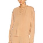 Year Of Ours Mockneck Sweatshirt In Tan Photo 1