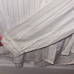 Forever 21 MOVING SALE - White thin striped button up collared blouse Photo 6