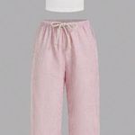 Coral Pink Striped Pants Multiple Size XS Photo 0