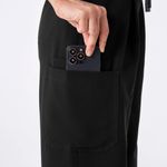 FIGS  Ultra High Rise Shelby Wide Leg Scrub Pants in Black, Size XXS Petite Photo 6