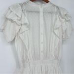 Maia Bergman Mery Dress White Eyelet Lace Mini Flutter Ruffle Layers Medium Photo 6