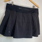 Lululemon  Pace Revival‎ Skirt Pleated Black Tennis Womens 10 Photo 0