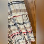 Hinge  Nordstrom Women’s Striped Linen Sleeveless Dress Tie Waist‎ Size Medium Photo 4